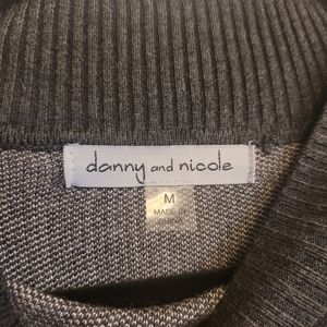 Danny and Nicole size Medium gray with beige design sweater dress
